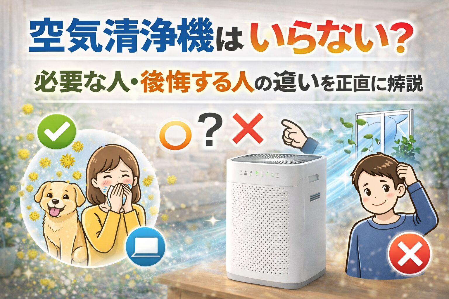 空気清浄機はいらない？必要な人・後悔する人の違いを正直に解説